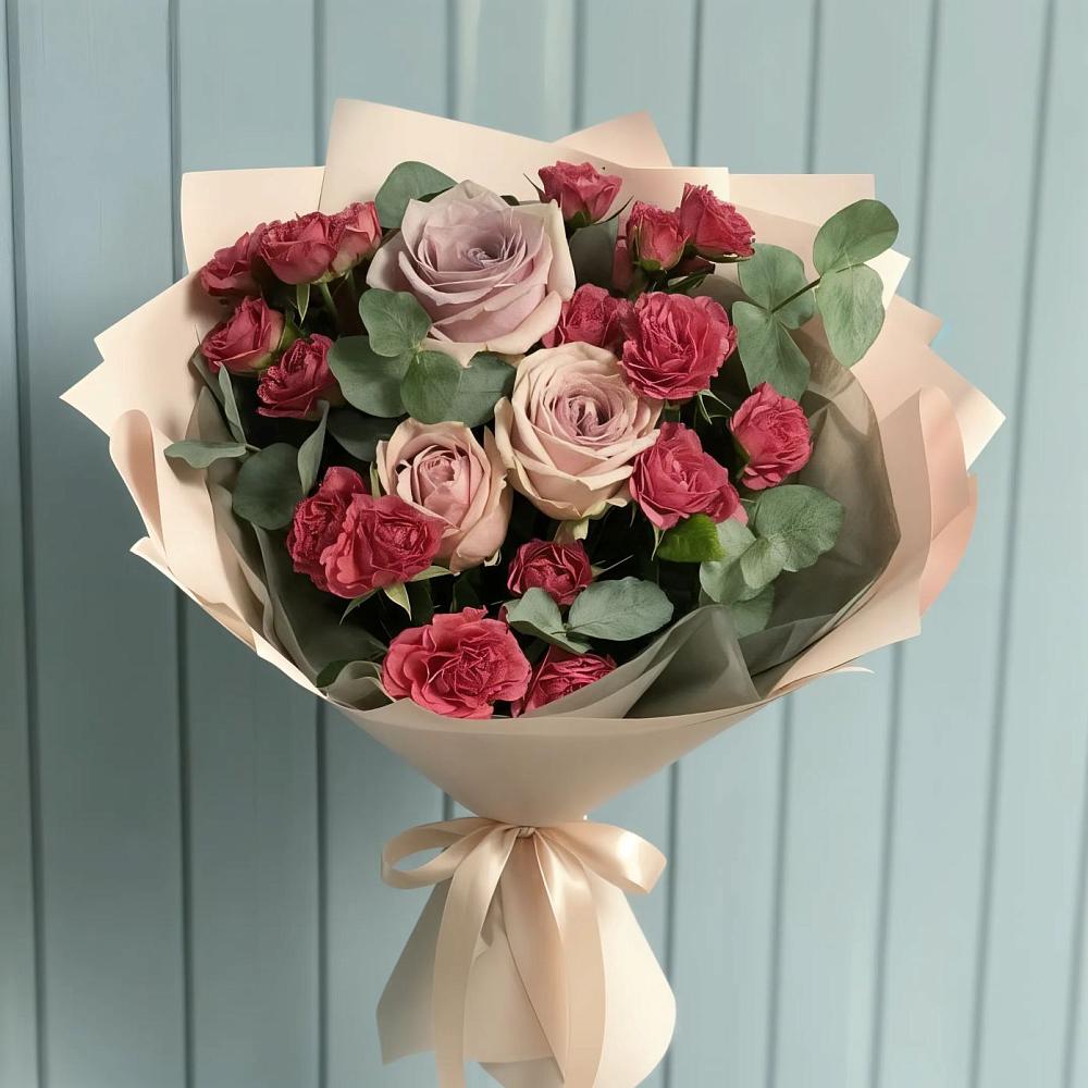 Букет цветов из: Гвоздики и Розы в Балахте