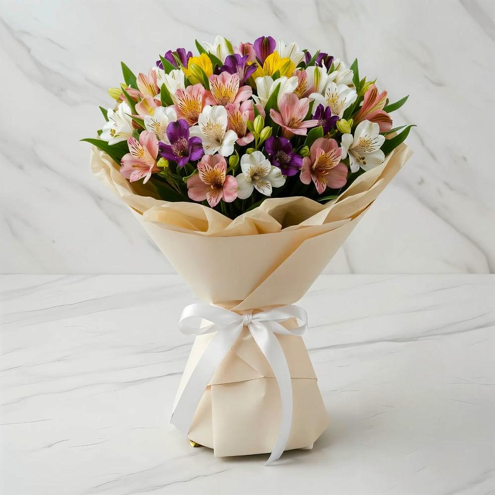 Букет цветов из: Альстромерии в Балахте