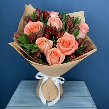 Букет цветов из:  Розы и Альстромерии в Балахте
