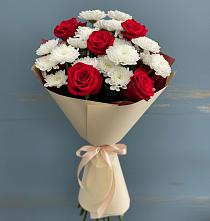 Букет цветов из:  Розы и Хризантемы в Балахте