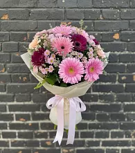 Букет цветов из:  Герберы и Хризантемы #REPLACE_PRED# Балахте