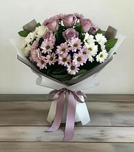 Букет цветов из:  Хризантемы и Розы в Балахте