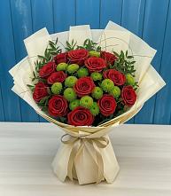 Букет цветов из:  Розы и Хризантемы в Балахте