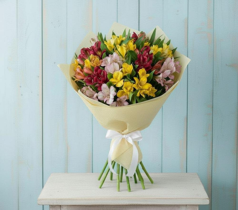 Букет цветов из: Альстромерии в Балахте