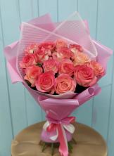 Букет 15 Розовых роз Равель в Балахте